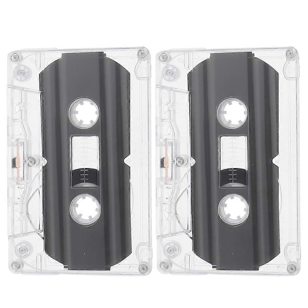 Plastic Blank Audio Cassette for Recording 2Pcs DIY Decoration Tape