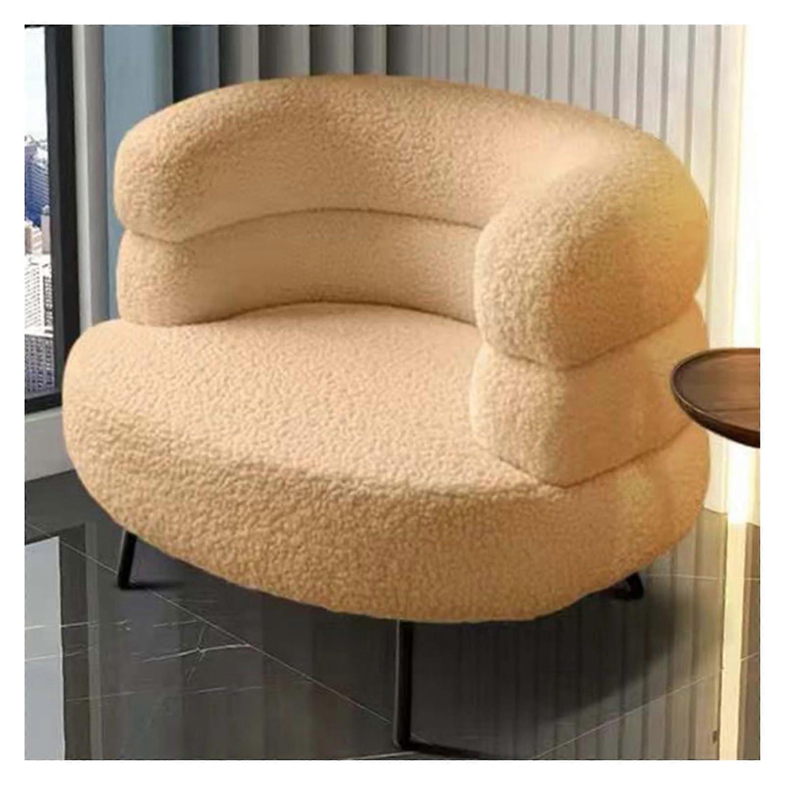 Modern Lazy Sofa Chair Curved Backrest Single Chair Living Room And Bedroom Cozy Reading Couch Office And Salon