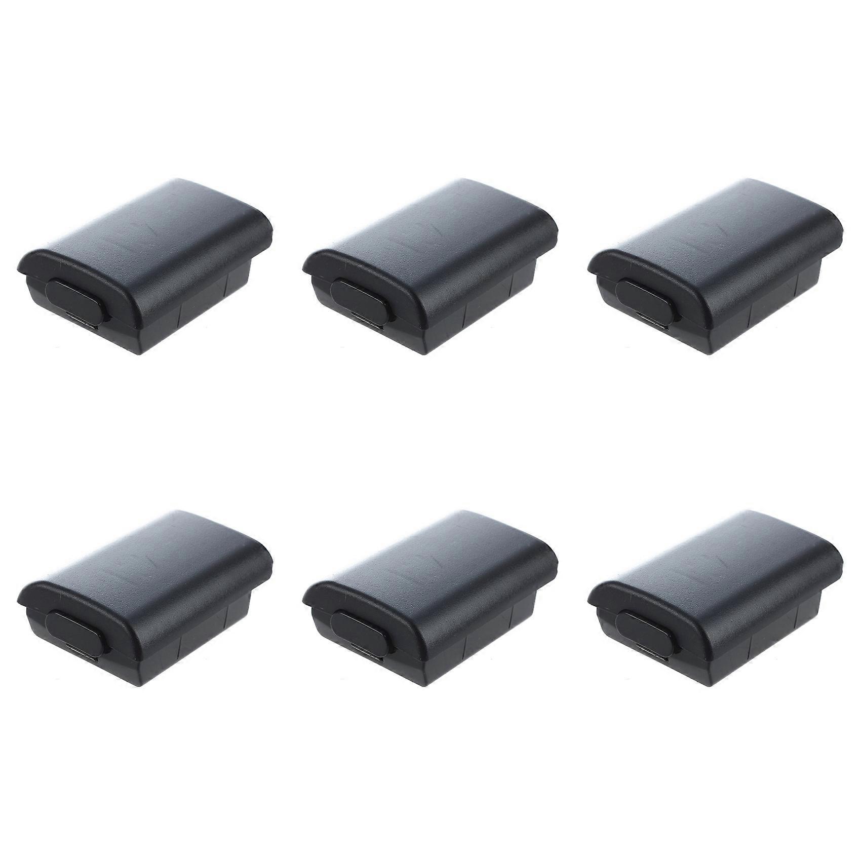 6X Lid Cover Case Cover Case BLACK Battery for Microsoft Xbox 360 Controller