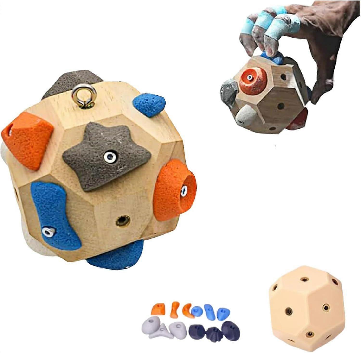 Handcrafted Boulder Blocks for Climbers,Build Strength and Precision,Finger Training Tool for Climbers,Boulder Ball 3D Climbing Ball Rock Climbing Tra