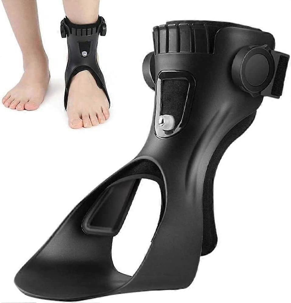 Ankle Brace with Inflatable Airbag Support for Foot Drop and Flat Foot Valgus, Left, Size L