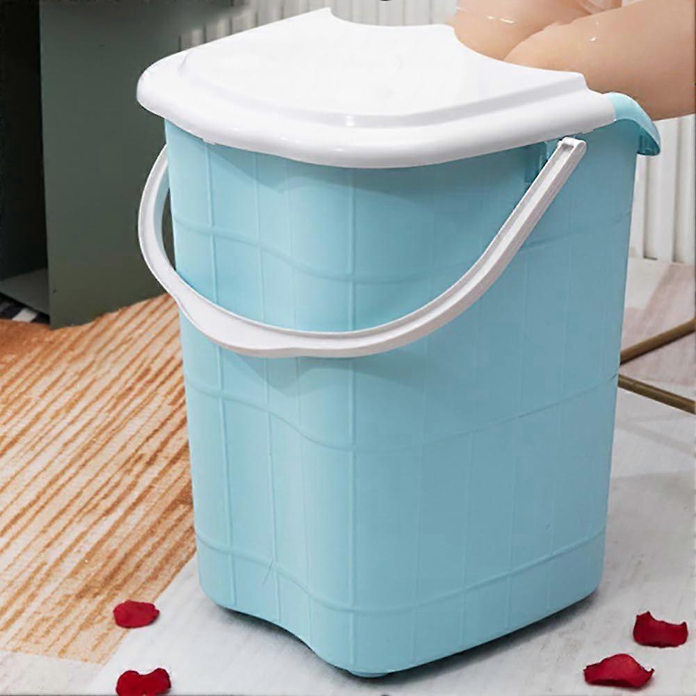 Deep Soaking Foot Spa Tub with Full Calf Coverage, Rollers, Wheels and Quick Drain Outlet
