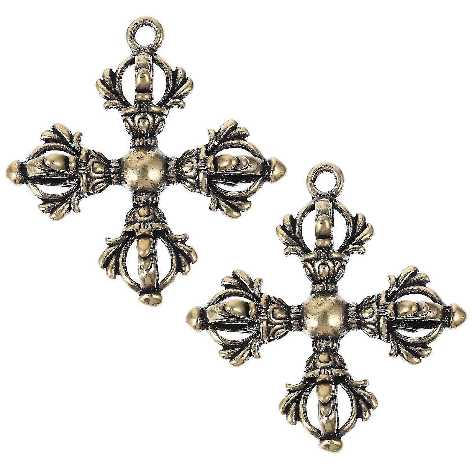 2kpl buddhalainen Vajra Pestle riipus avaimenperä ripustettava viehätys antiikki Vajra riipus