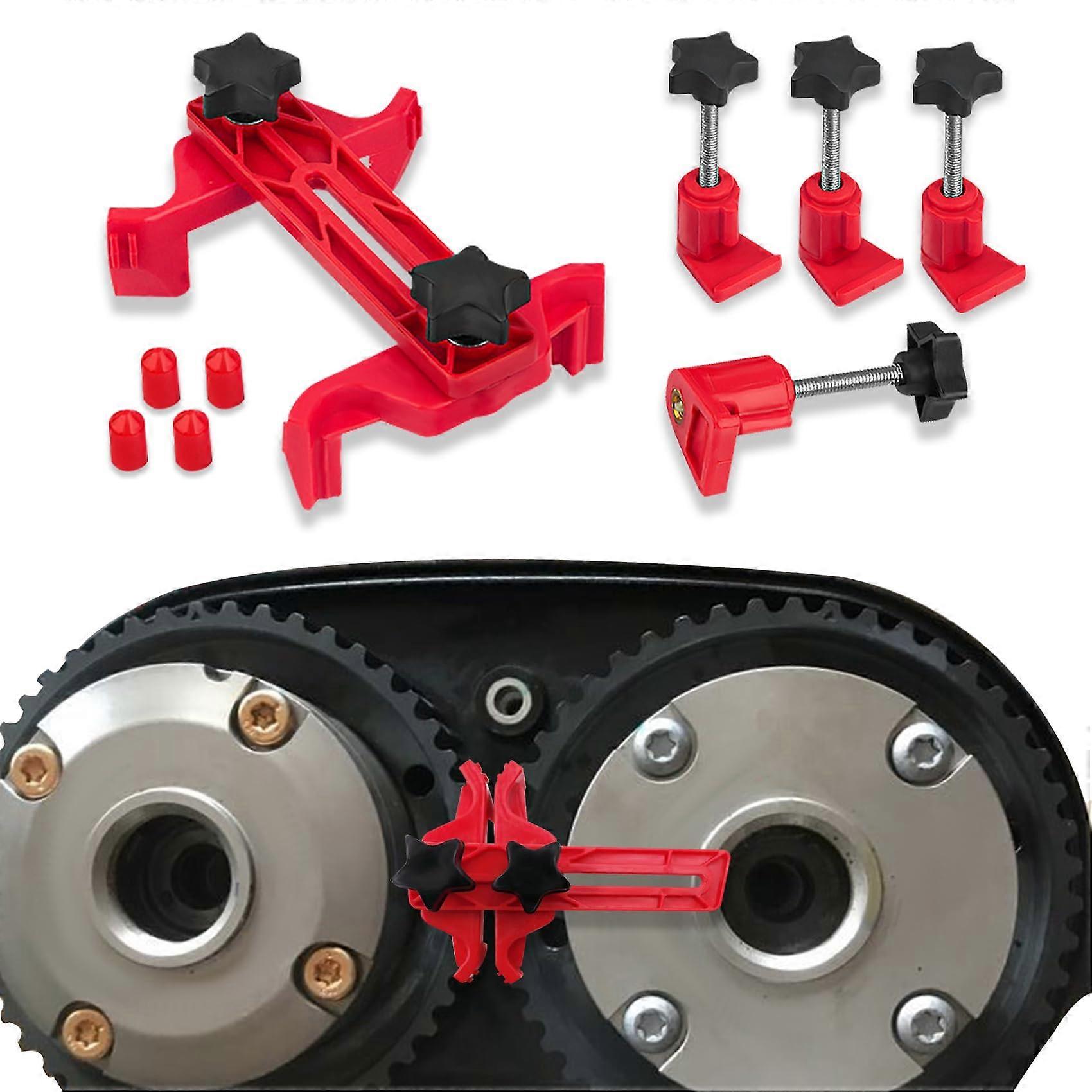 Dual Camshaft Locking Tool Kit, 9Piece Engine Timing Belt Set with Secure Grip for Car and Truck