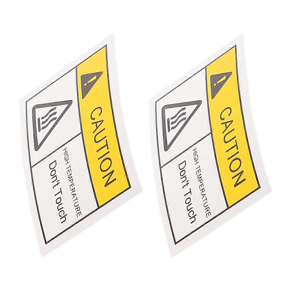 Hot Surface Warning Labels for Mechanical Equipment Safety 2 Sheets