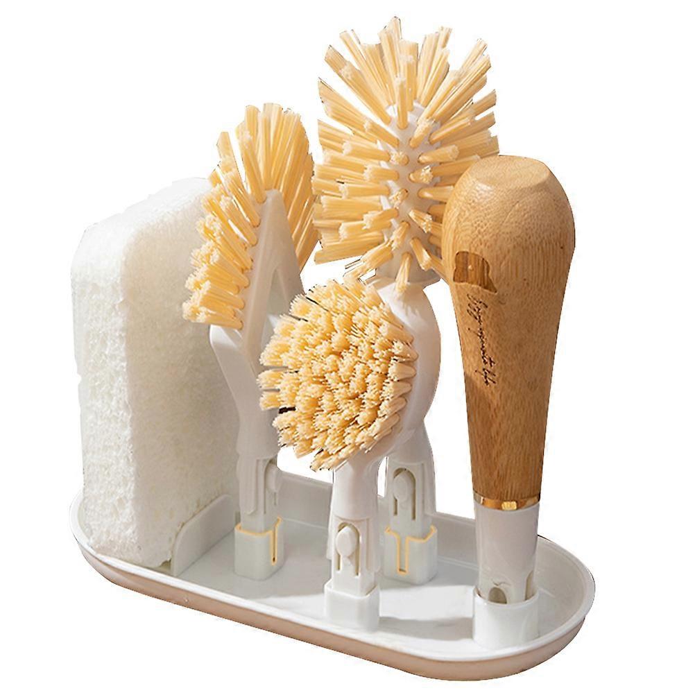 Kitchen Scrub Brush 4Sets for Dish and Pot Surface Cleaning