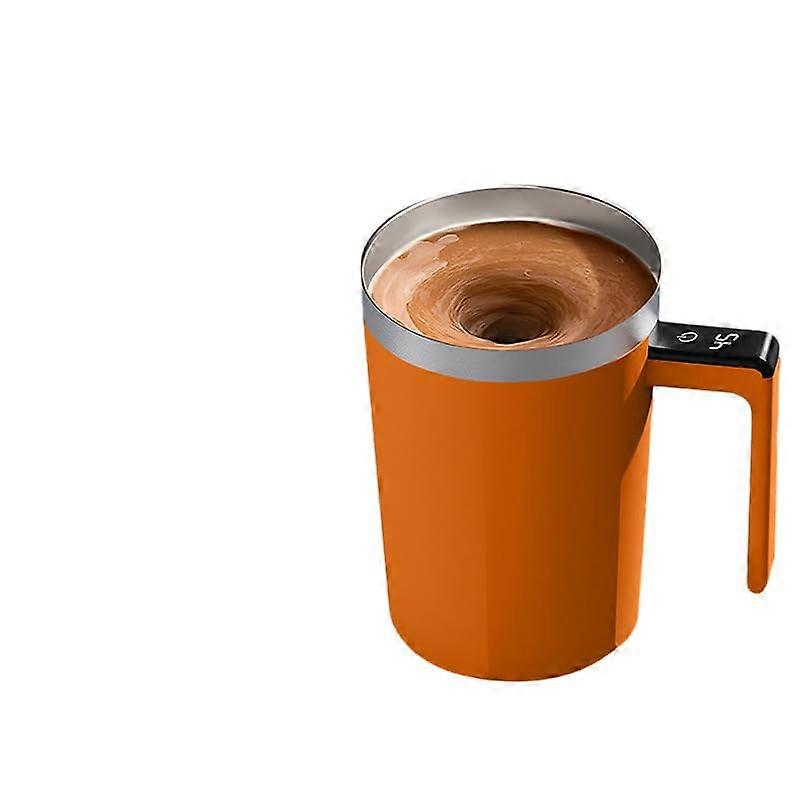 Smart Mixing Mug with Realtime Temperature Display, 304 Stainless Steel SelfStirring Travel Cup 400ml
