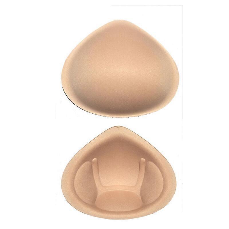 Pair of Sponge Foam Breast Forms Enhancer Bra Padding Insert False Boob Triangle