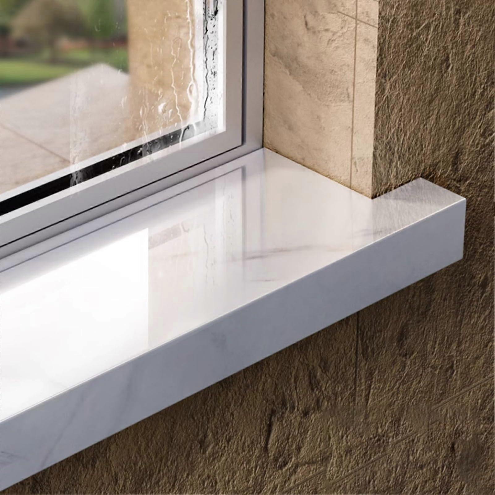 Acrylic Window Sill Protector with Waterproof Scratch Resistant Edge Protection for Pets, White 110x38cm