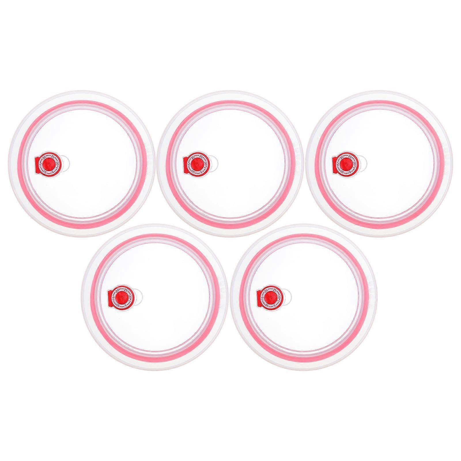 Silicone Bowl Lids Set of 5, Airtight Reusable Covers with Vent for Glass and Ceramic Containers