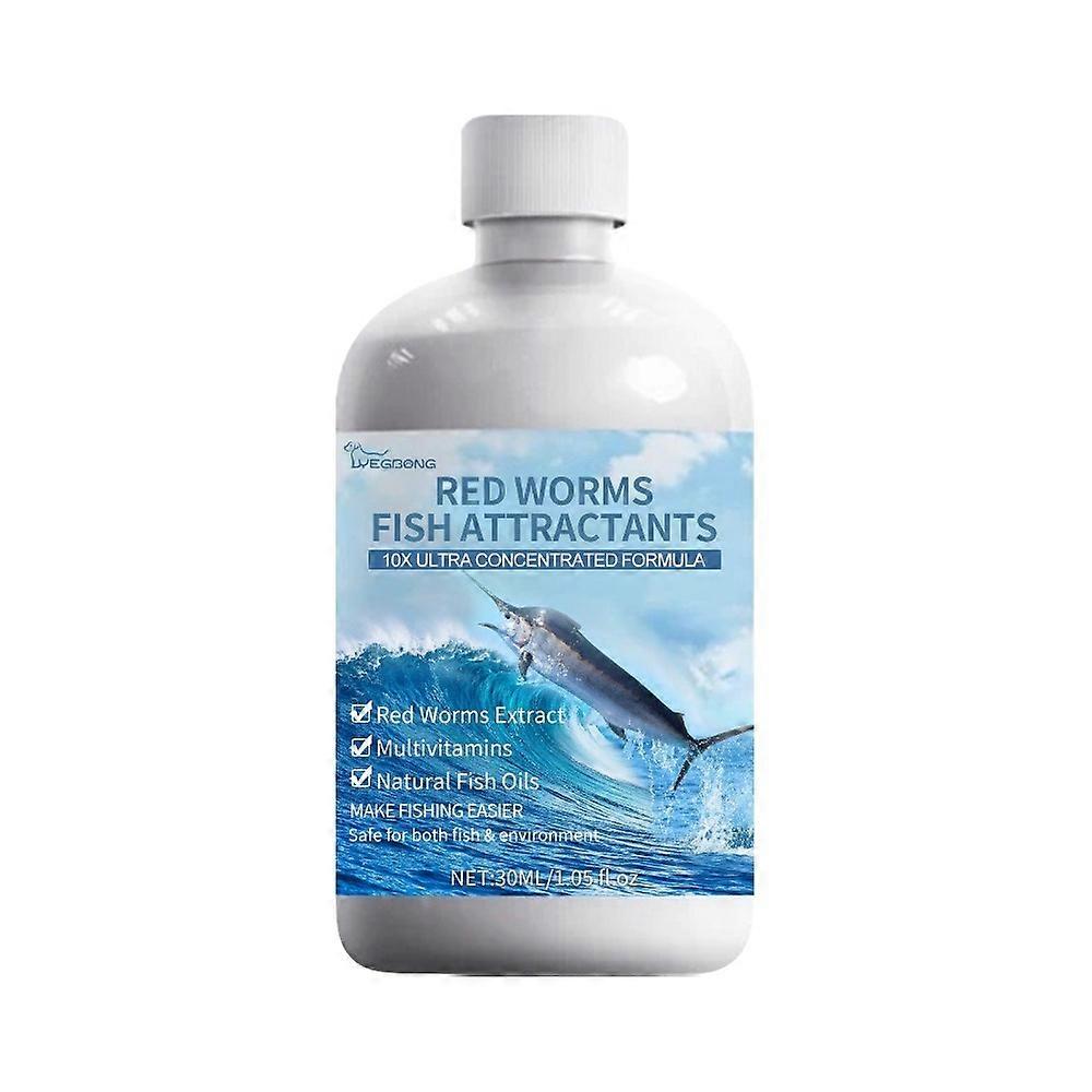 30ml Red Worm Bait Additive Enhancer Scent Natural Worm Concentrate High Concentration Natural Fish Attraction Enhancer
