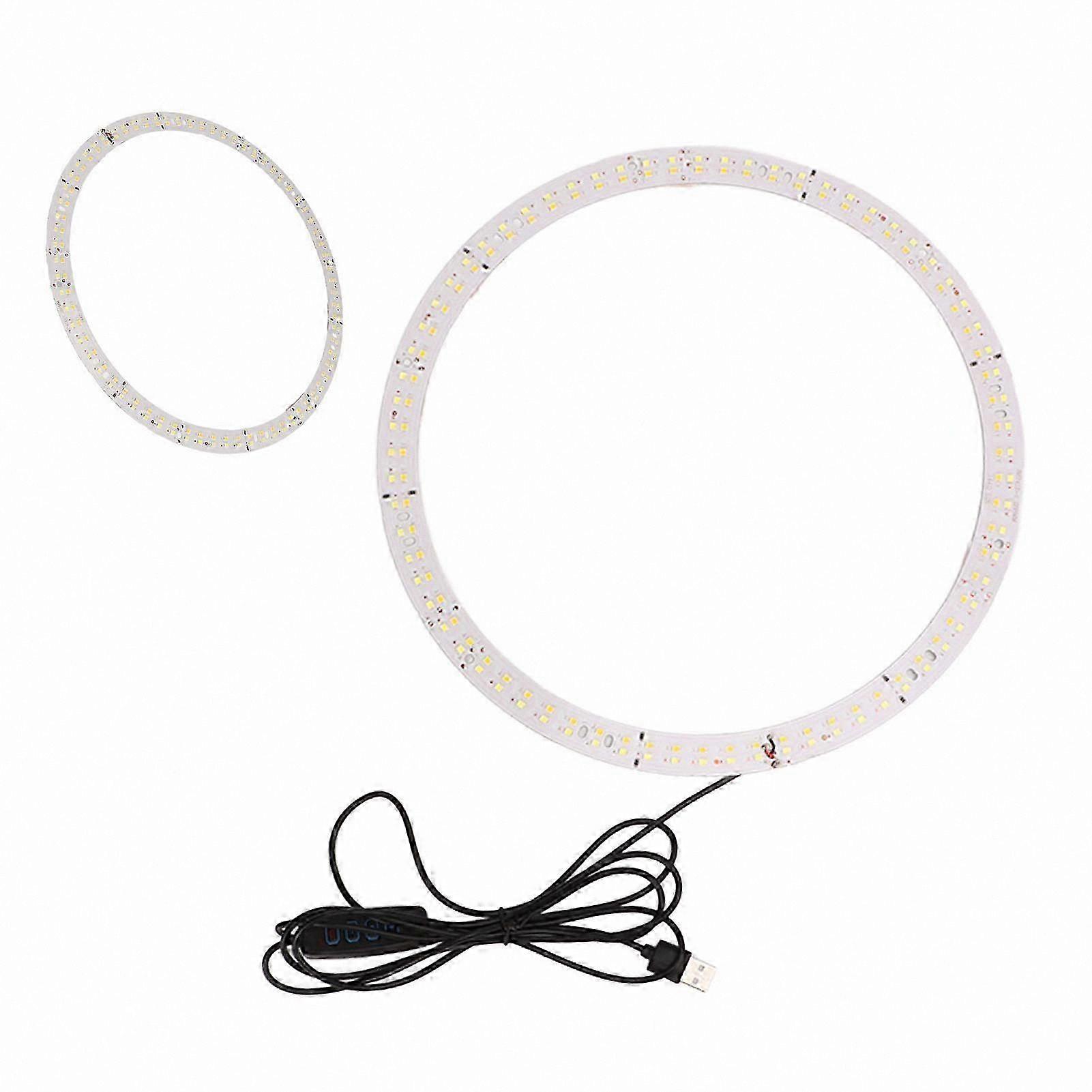 Adjustable Brightness 29cm Round LED Panel with USB Charging, 3200K-5600K Color Temperature, Softbox-Compatible Replacement Lighting Solution