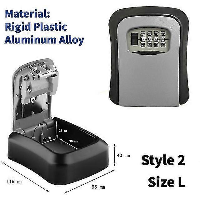 Wall Mount Key Storage Secret Box Organizer 4 Digit Combination Password Security Code Lock No Key Home Key Safe Box