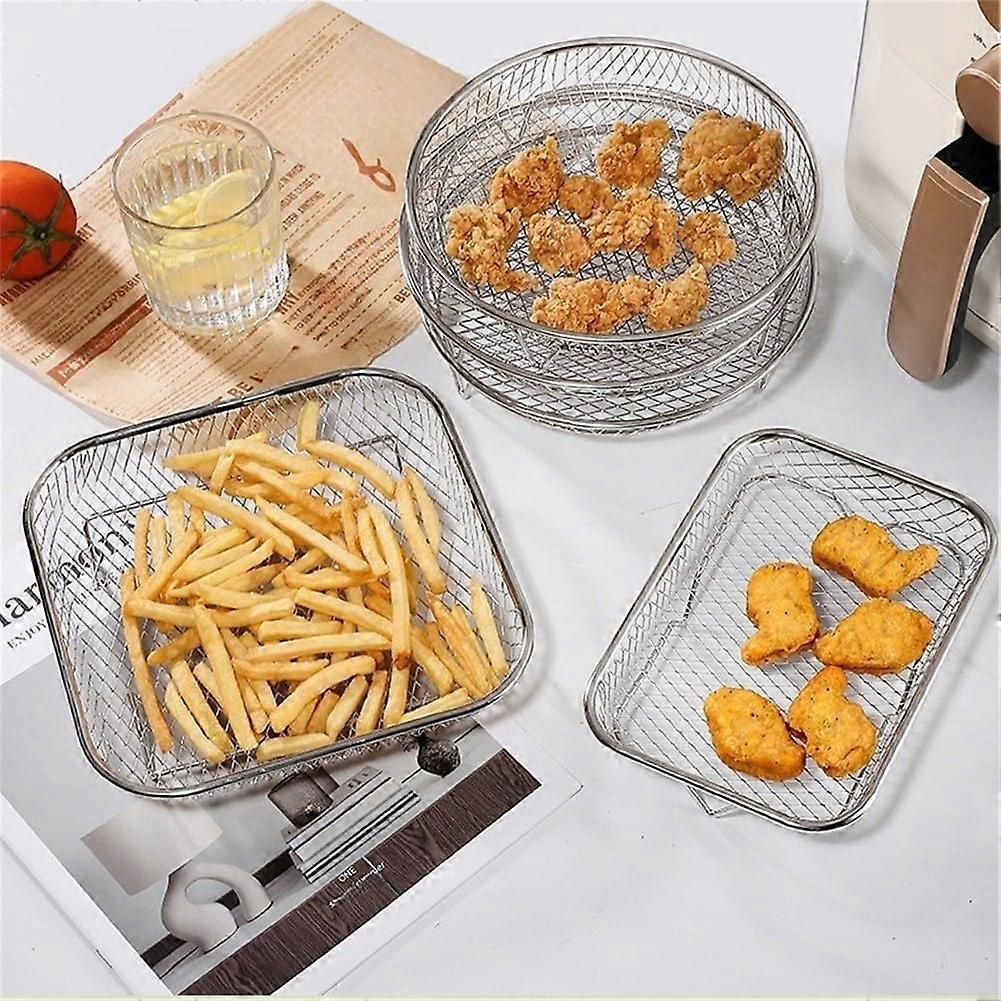 3Layer Stackable Air Fryer Rack Set 304 Stainless Steel Accessories Dishwasher Safe 3Pack