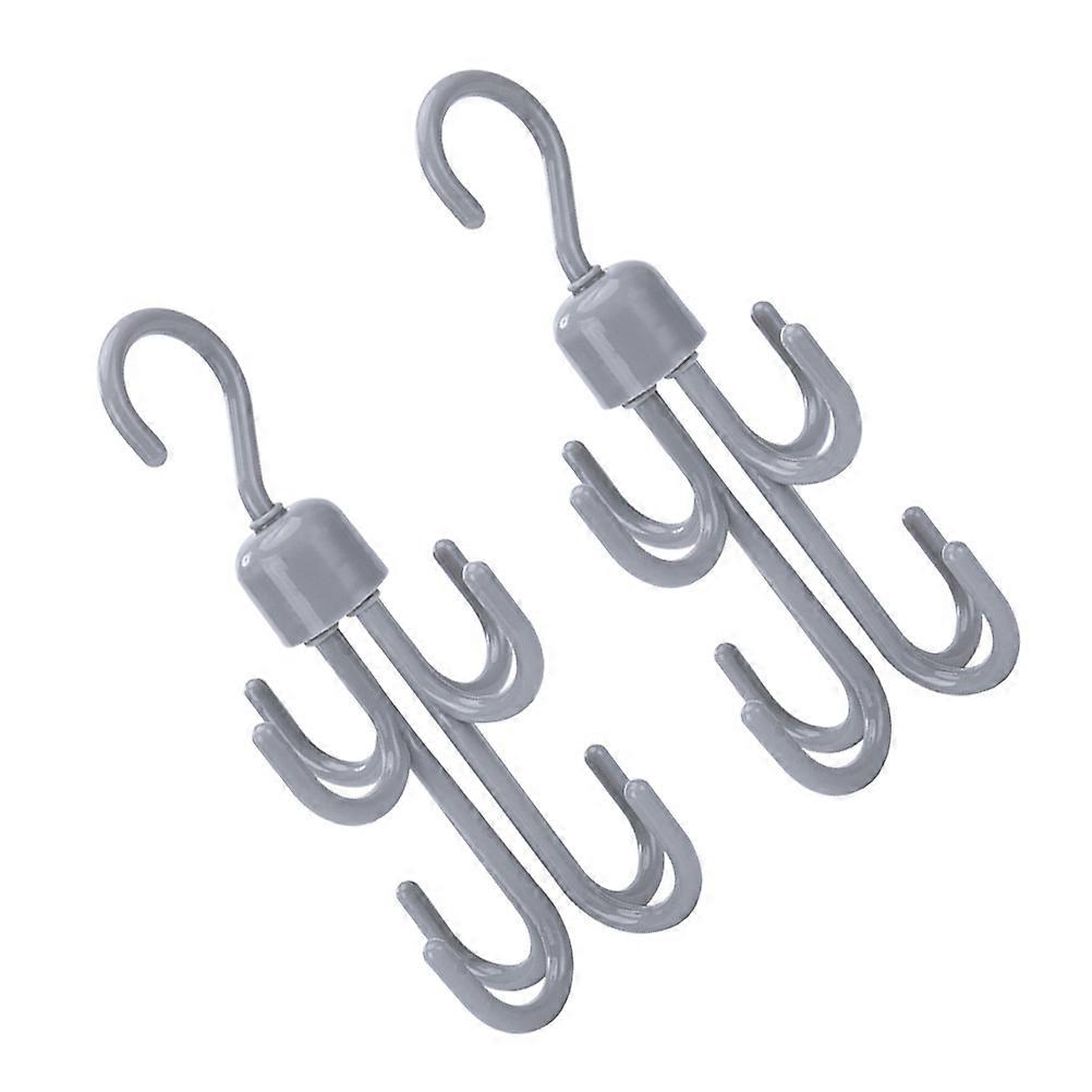 Wardrobe Hanging Hook Rotating Hooks for Hanging Office Use Lightweight Grey 2Set