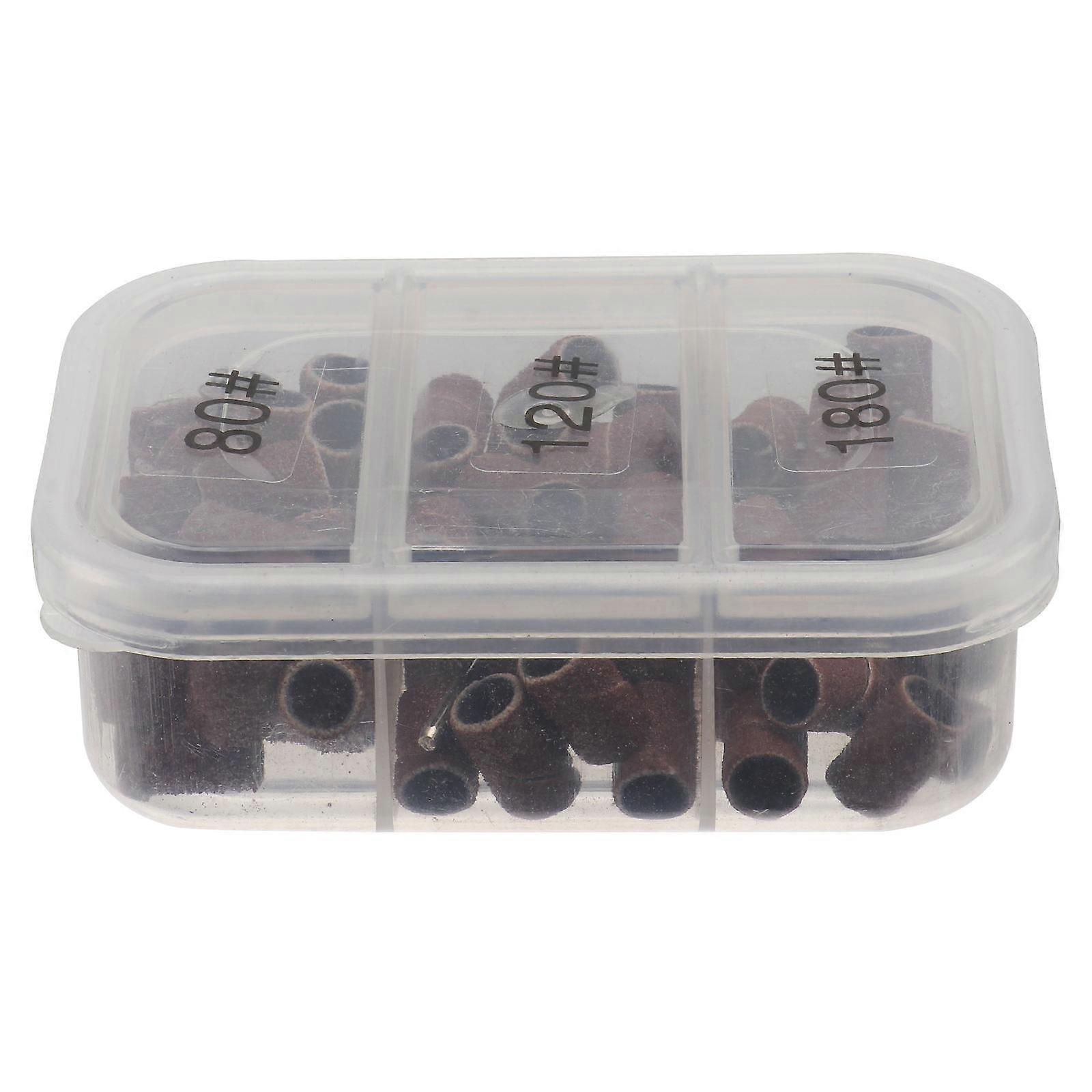 Manicure Sanding Bands for Nail Surface Grinding 1 Box Brown