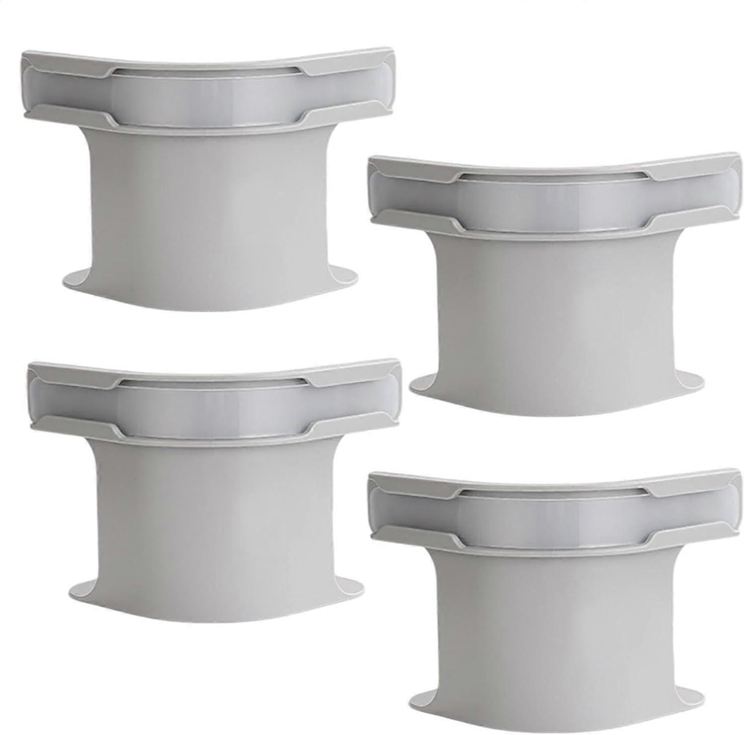 Bed Sheet Holders with Adjustable Corner Fit, 4pcs AntiSlip Clips for Queen and King Beds, Grey