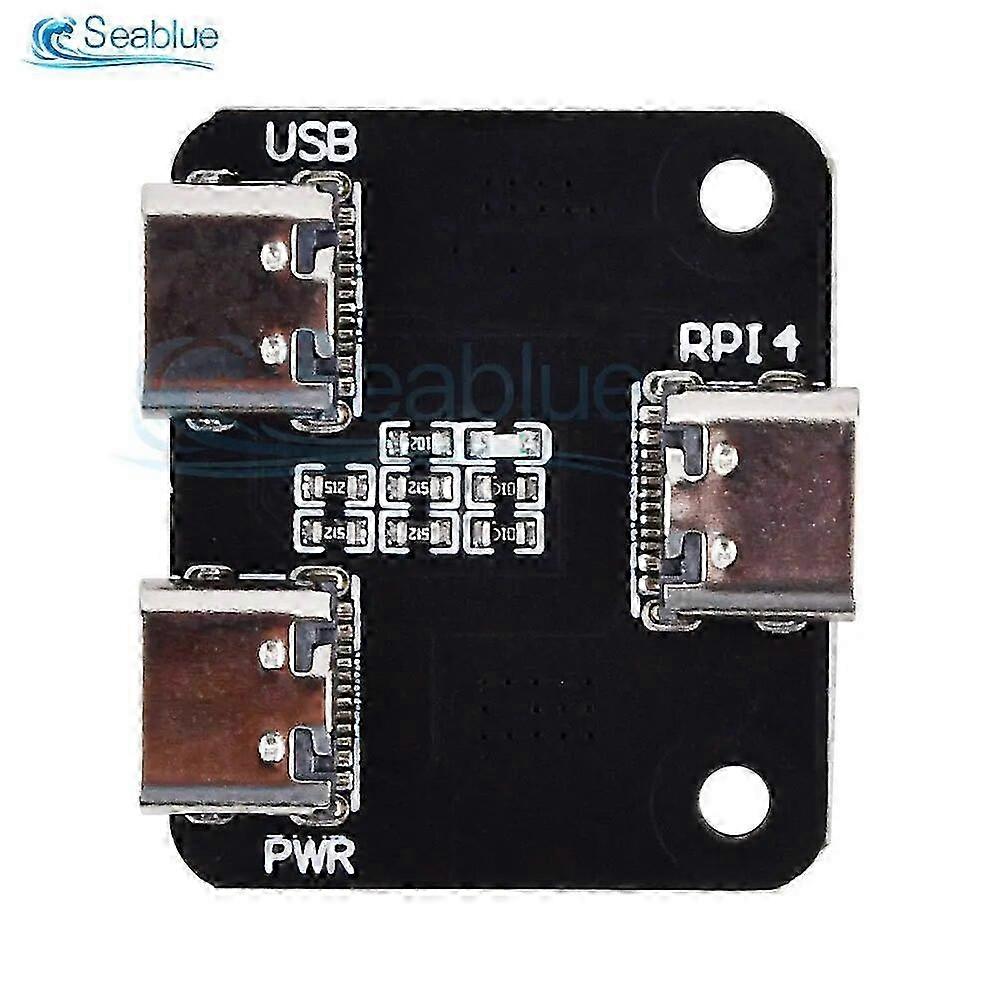 2025 Type-c 3 Interfaces Power Splitter USB 1 to 2 Power Distribution Module For Raspberry Pi 4