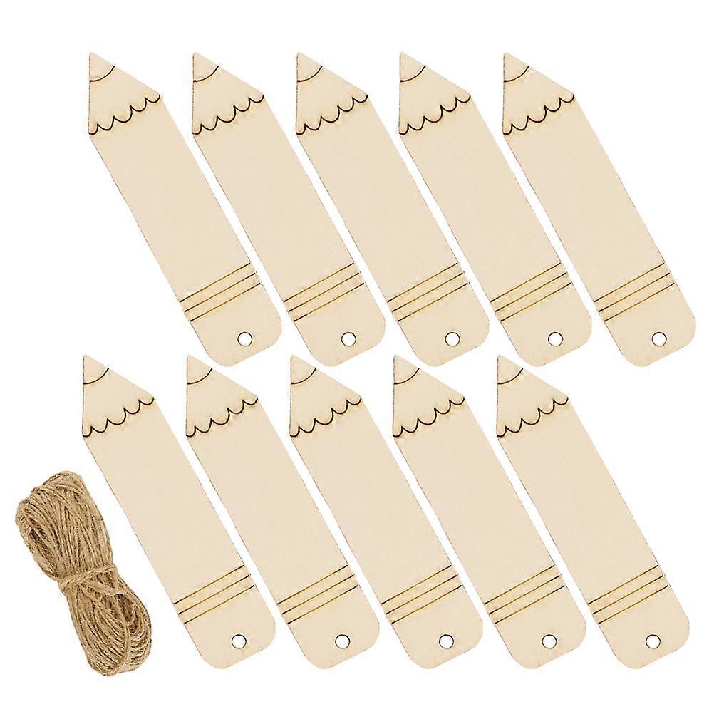 Blank Wood Bookmarks Pencil Shaped for Creative Uses 20Pcs Pack