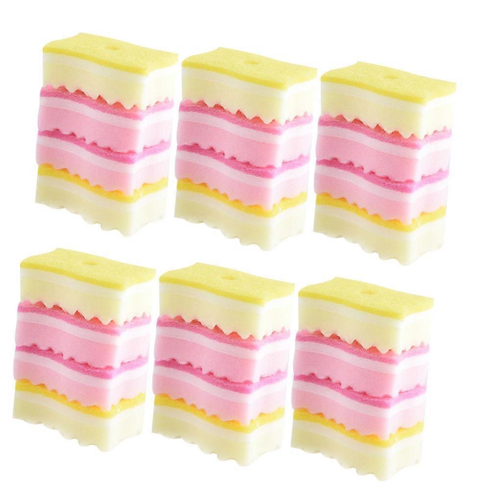 Sponge Dishcloth Waves Shaped for Kitchen Cleaning 24Pcs Assorted Color