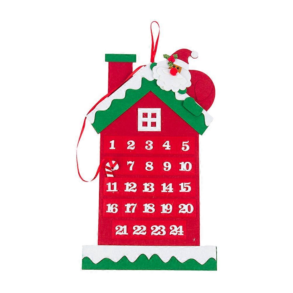 Christmas Countdown Calendar Hanging Ornament 4Pcs for Decoration