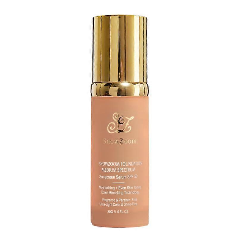 Foundation with SPF 50+ Full Coverage Waterproof 4in1 Concealer Medium Shade for Dark Skin