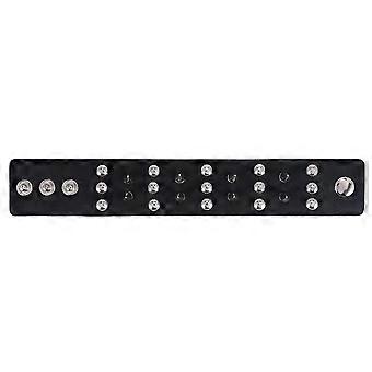 Metal leather men bracelet with Spikes Studded