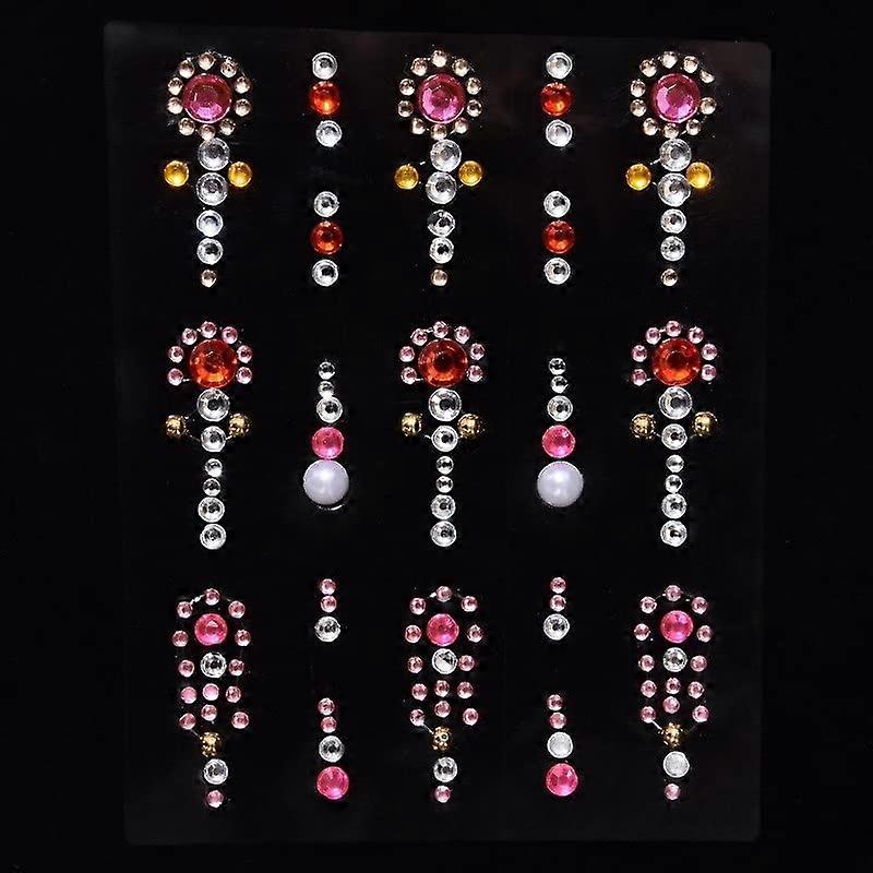 Face Gem Stickers Multicolor 900pc Self Adhesive Rhinestones for Festivals Crafts Makeup