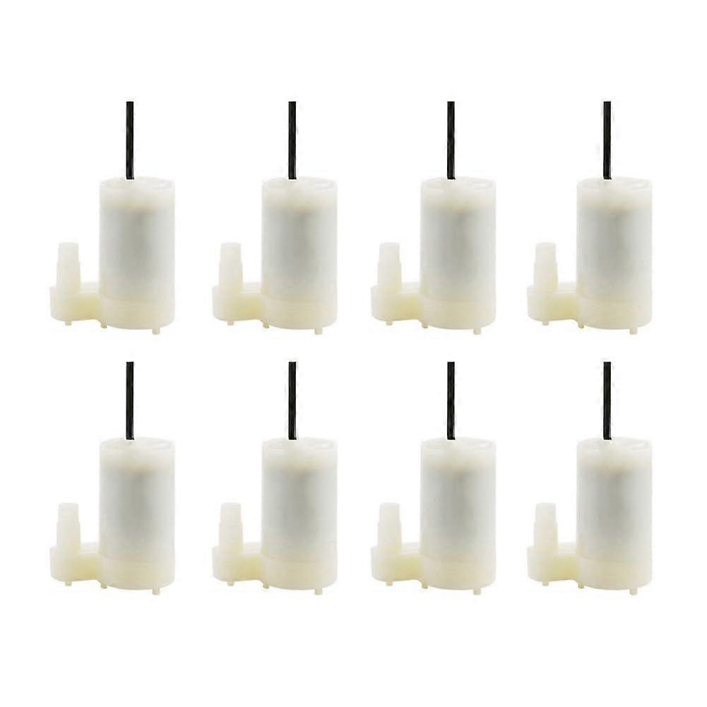 8pcs White Silent Mini Submersible Water Pump USB Powered DC 3V 5V for PC Water Cooling