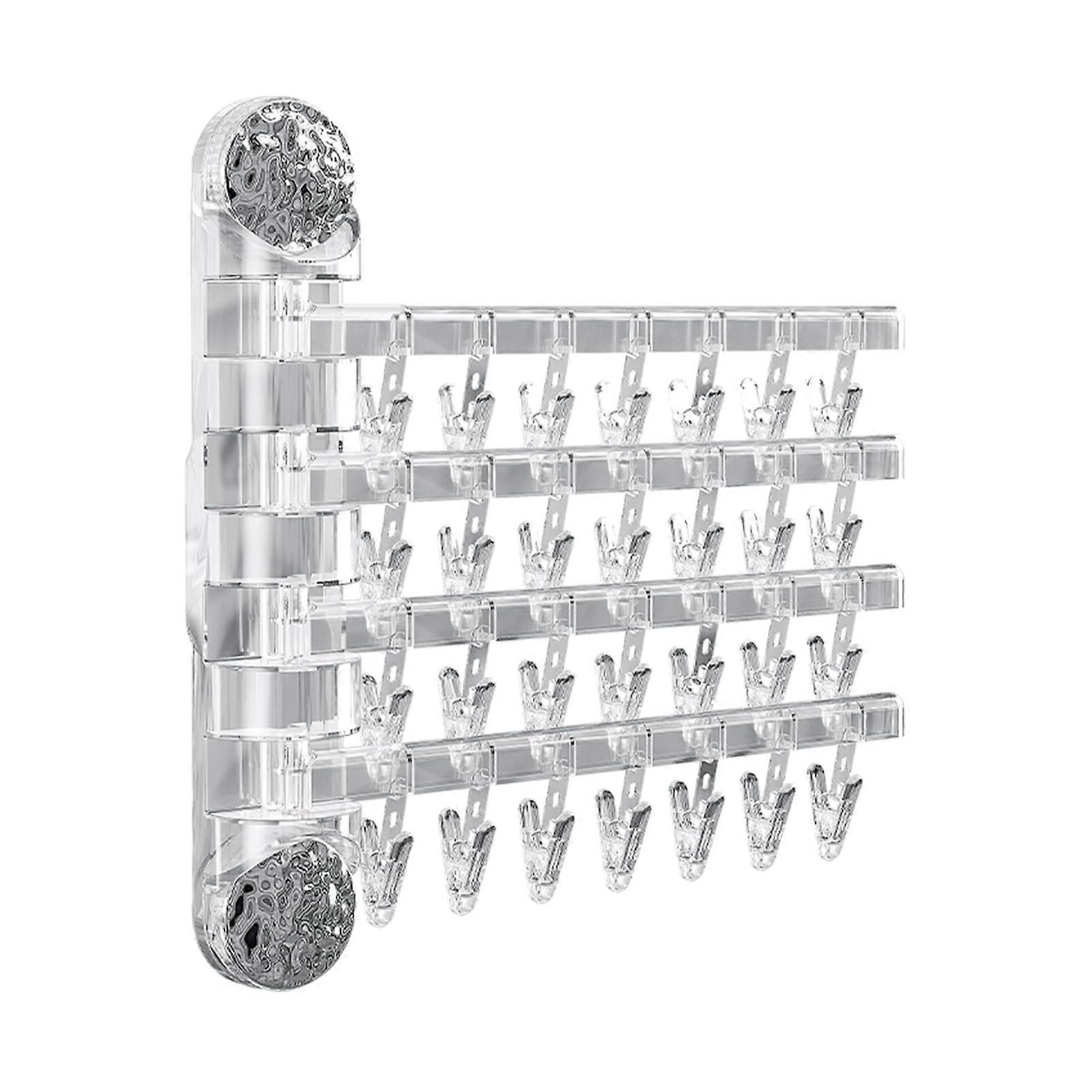 Foldable Wall Mounted Clothes Drying Rack 180° Rotation Space Saving Balcony Dryer Silver