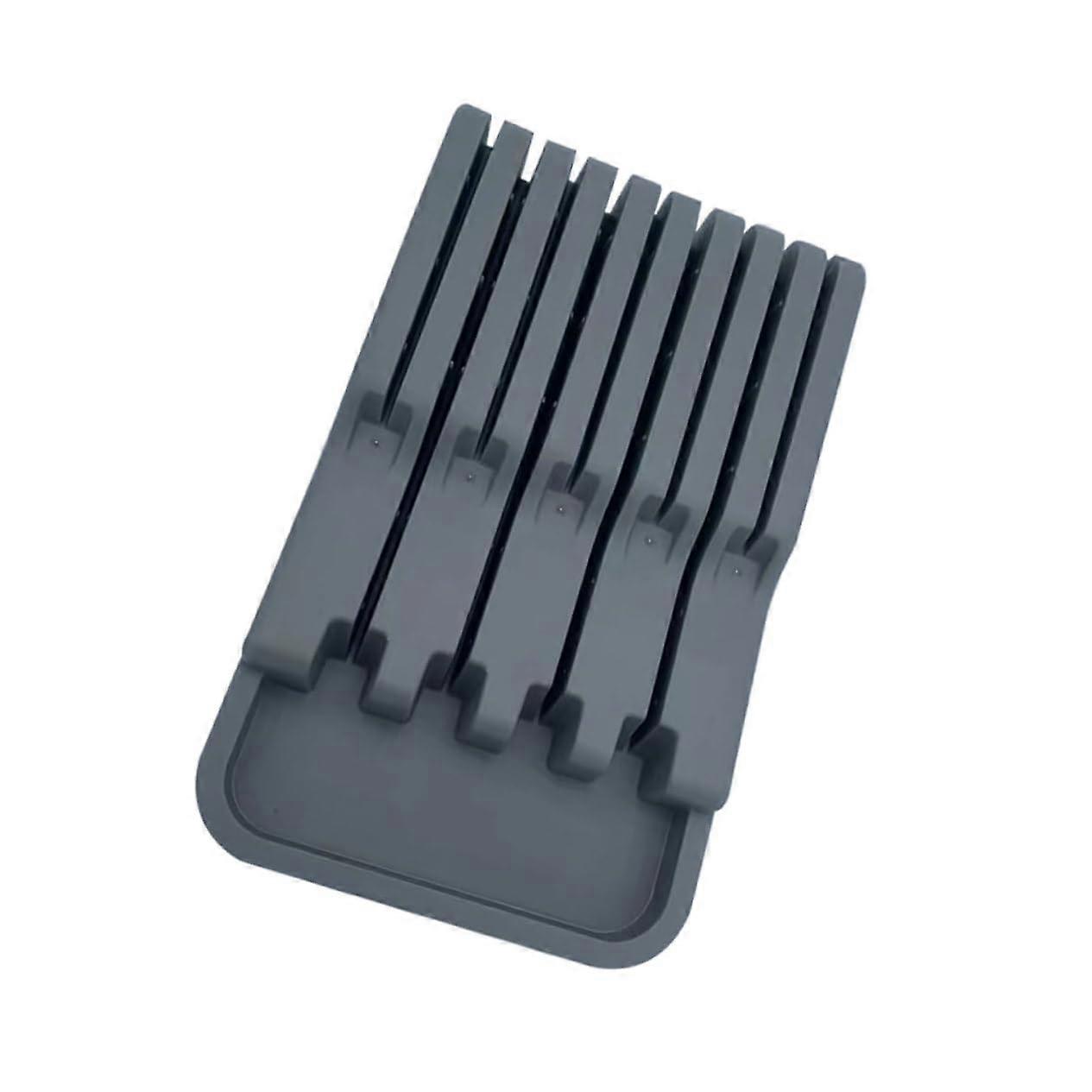 Kitchen Knife Holder with Drainage Function, Space Saving Cutlery Storage Rack, Sturdy Plastic Organizer