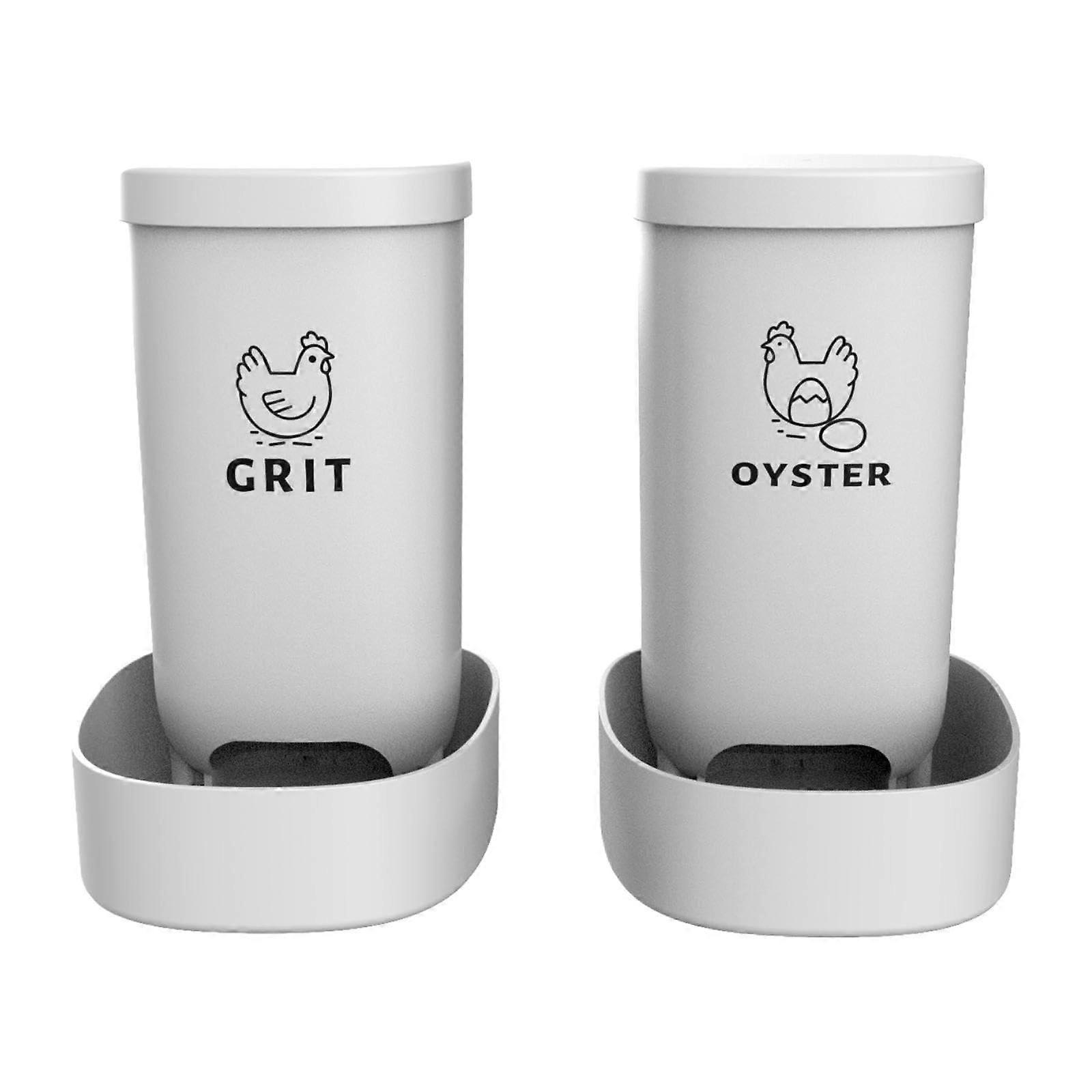 2x Hanging Chicken Feeder for Coop, Compact Poultry Feeder Set, Durable Easy to Clean Design