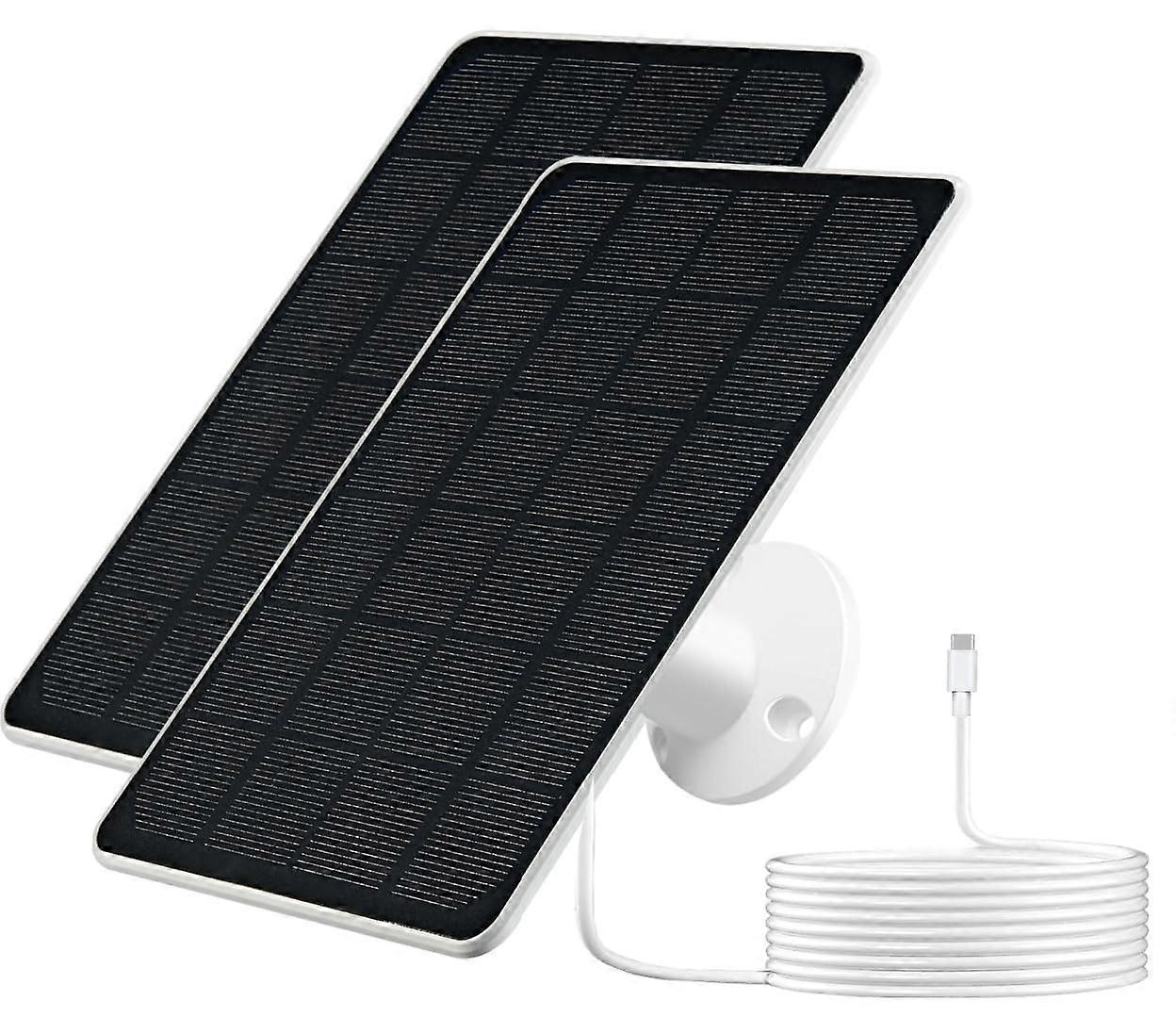 Solar Panel Charger for Arlo Essential 2K and Spotlight Cameras, Weatherproof, 9.4ft Cable, 2 Pack