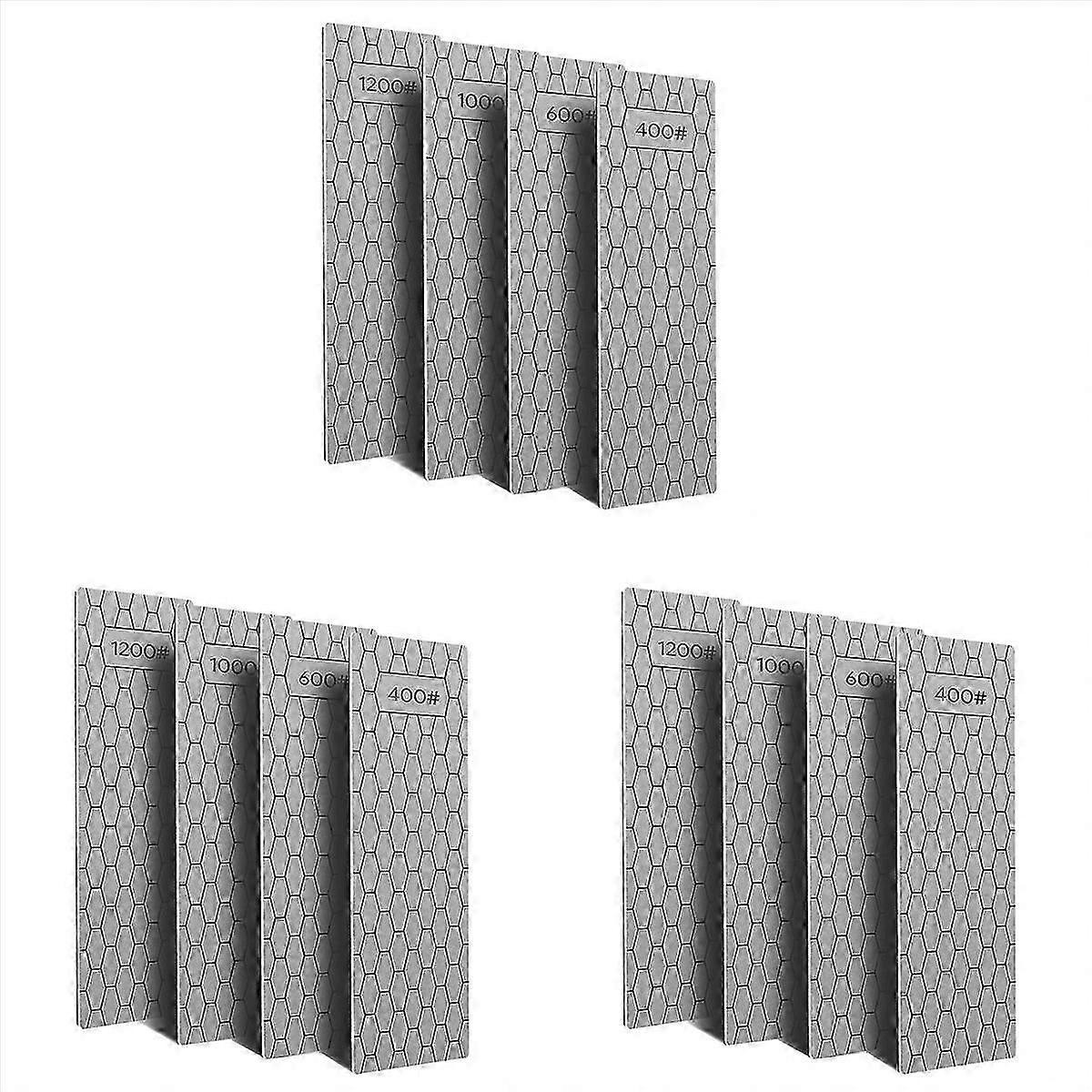 12 Pcs Diamond Sharpening Plate Set, Diamond Sharpening Stone with Honeycomb ,