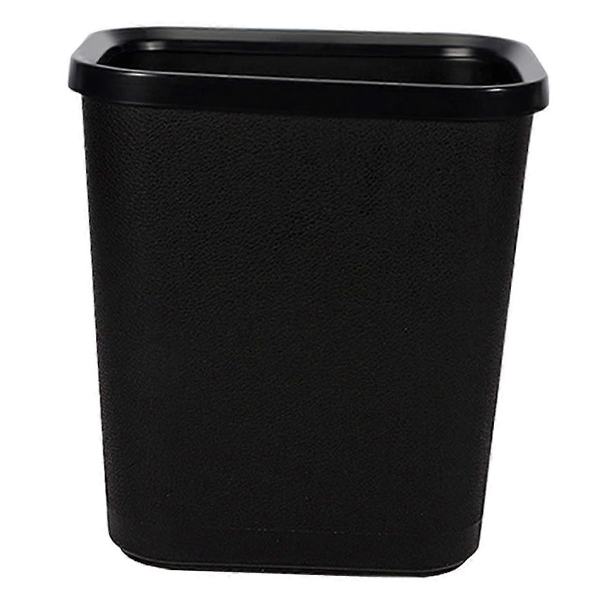 Fire Retardant Plastic Trash Can with Press Ring, Large Opening for Kitchen and Bathroom Use
