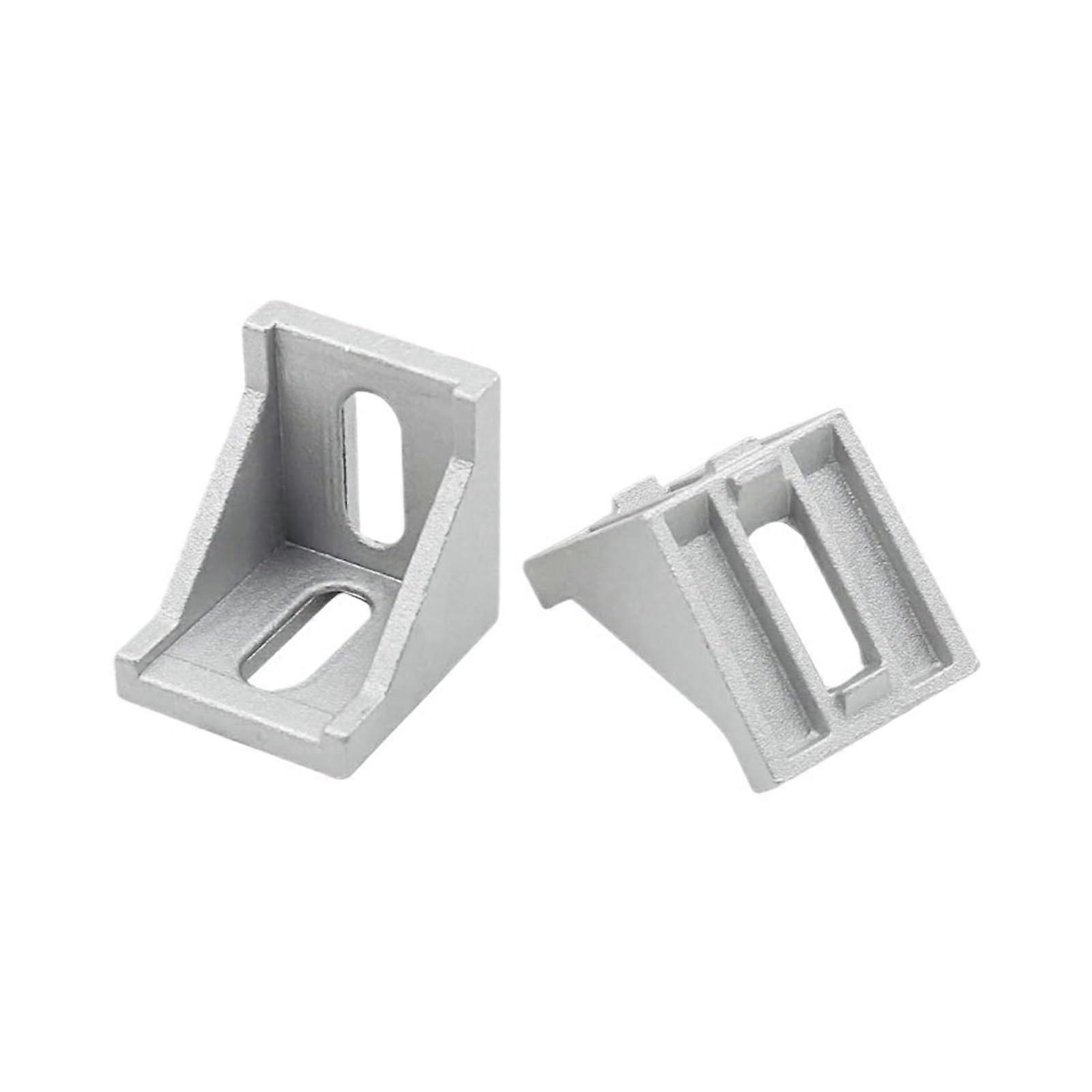 10pcs Aluminum Angle Bracket 2020 Profile Connector 20x20 L Shape CNC Precision Silver