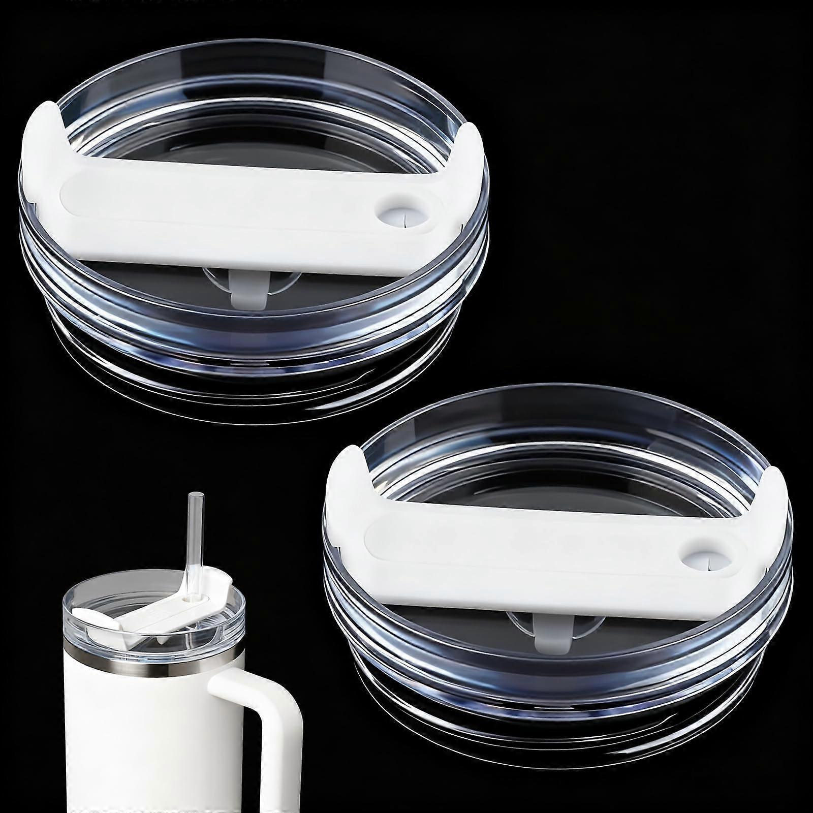 Lid Replacement 40 oz Spill Proof Straw Friendly Swivel Lid Dishwasher Safe 2 Pack for Stanley Cup
