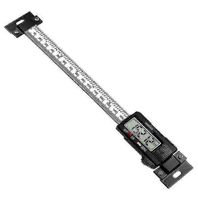 LCD Display Ruler Stainless Steel Horizontal Vertical 0-15CM