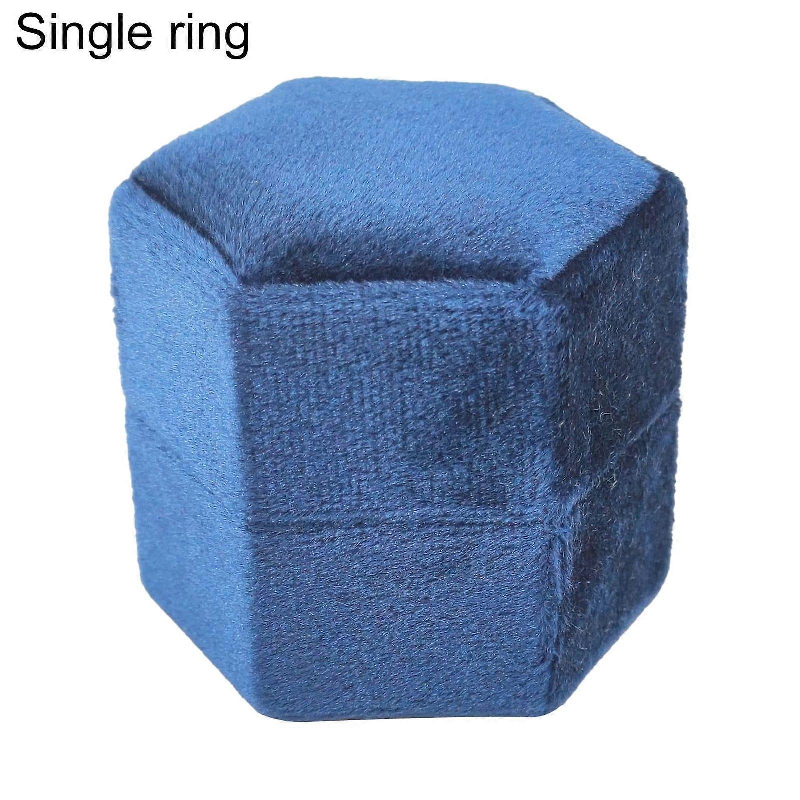 Hexagonal Mini Ring Box Flannel Safekeeping Engagement Ring Case for Decorating