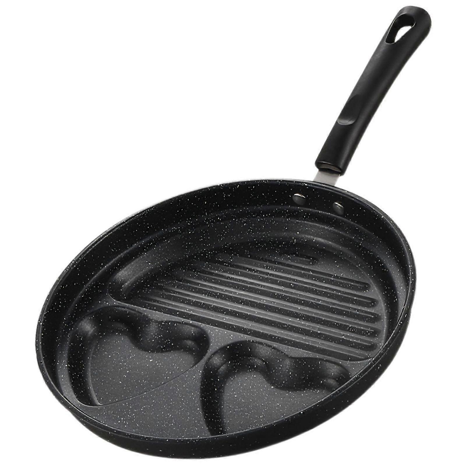 Non Stick Frying Pan Multi Compartment Design for Eggs and Pancakes Induction Compatible 25cm