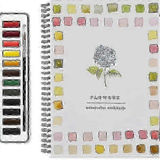 Watercolor Practice Book for Beginners Featuring Bird Patterns 25-26