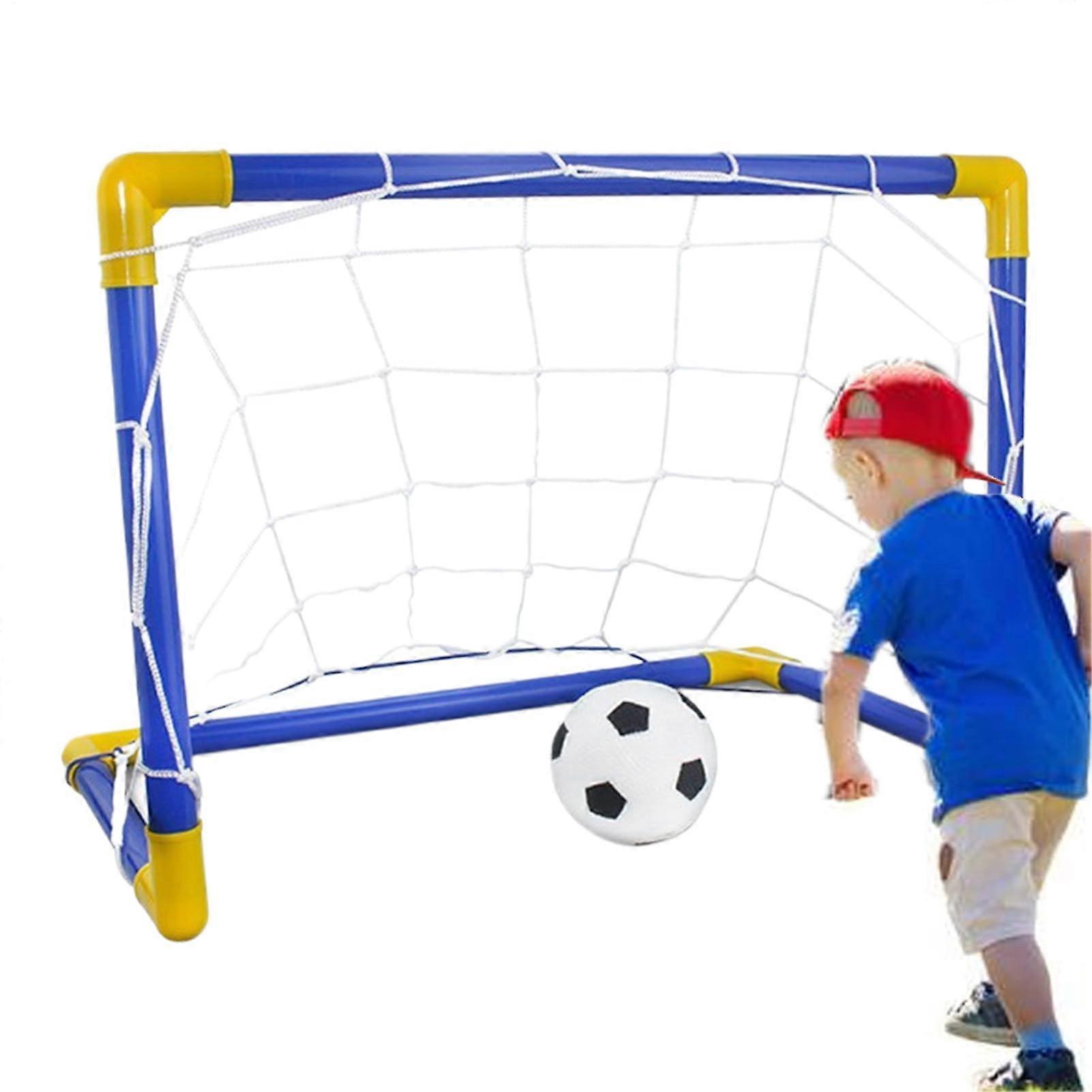Kids Soccer Goal with Target, Foldable Portable Soccer Net for Backyard Training and Skill Development