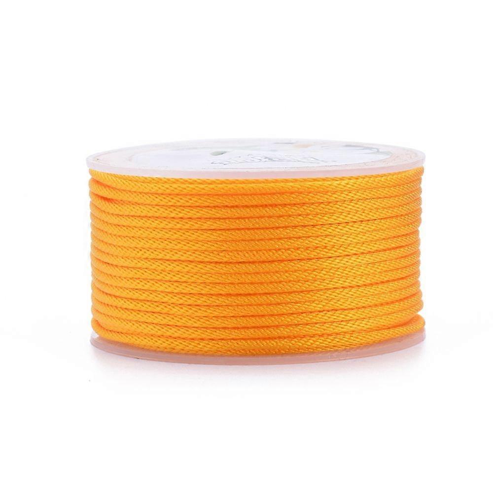 Polyester Cords for Jewelry Making Beading Crafting Orange 2mm 21.87 yards(20m)/roll