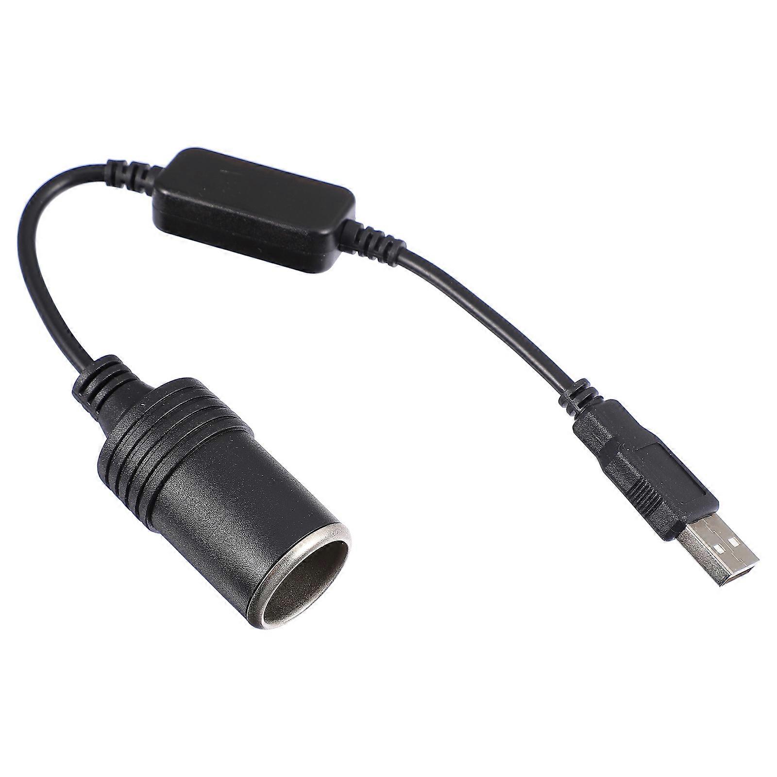 USB to Car Lighter Socket Converter Cable 3Pcs Pack