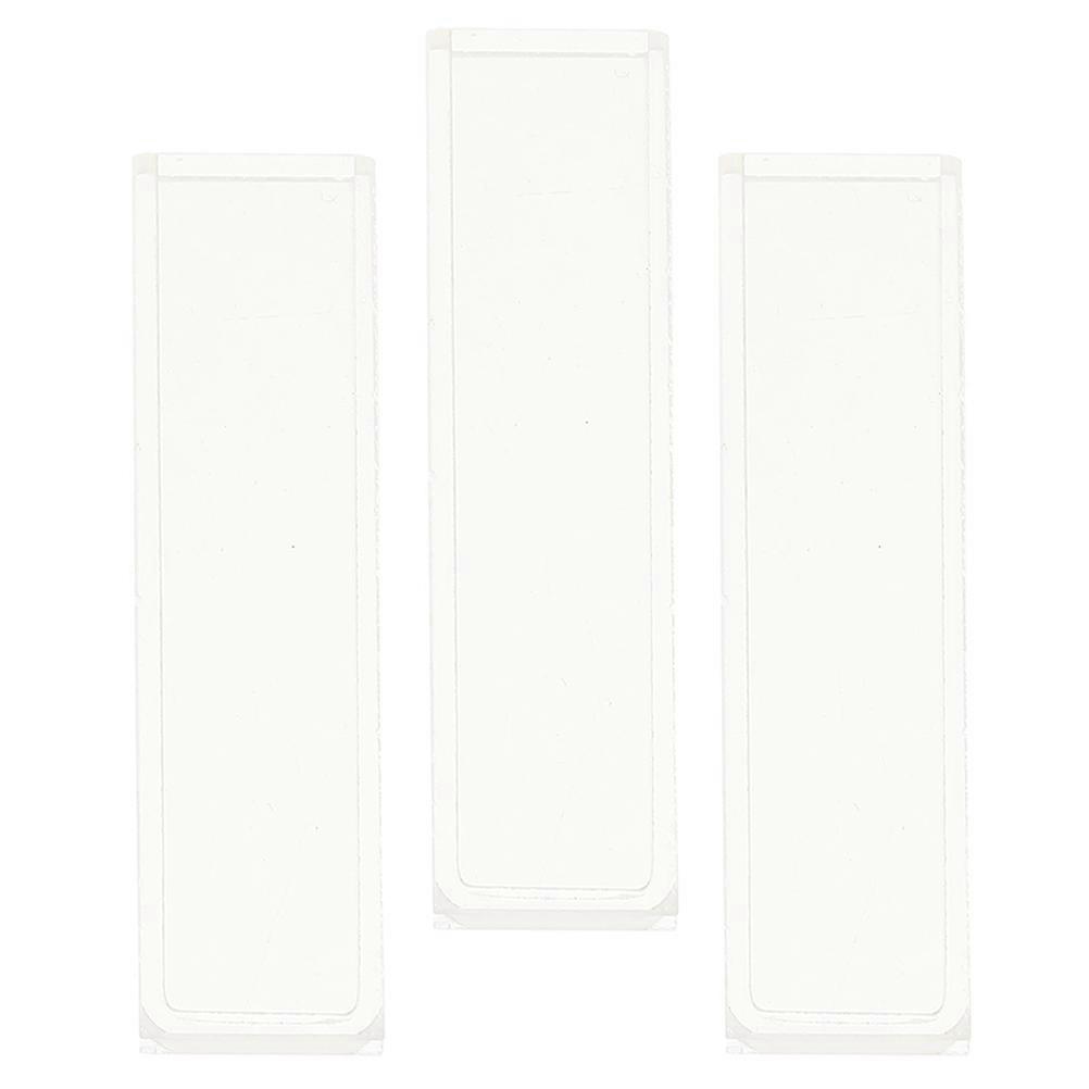 Optical Glass Cuvettes Clear Spectrometer Cells for Storage Use 3Pcs