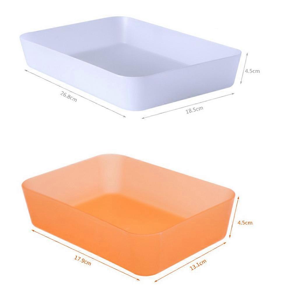 Plastic Storage Box for Drawer Classification 1 Piece Orange Organizer