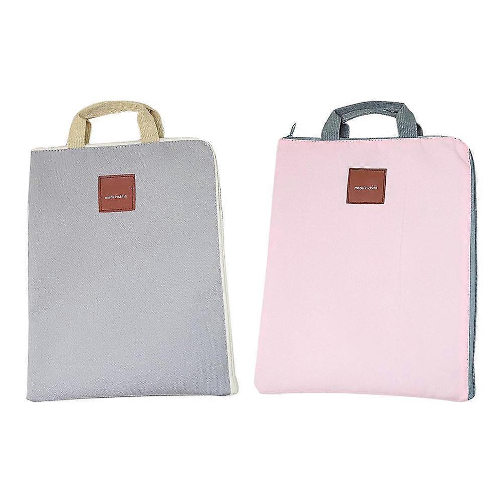 Laptop Container Canvas Briefcase for Office File Storage 2Pcs