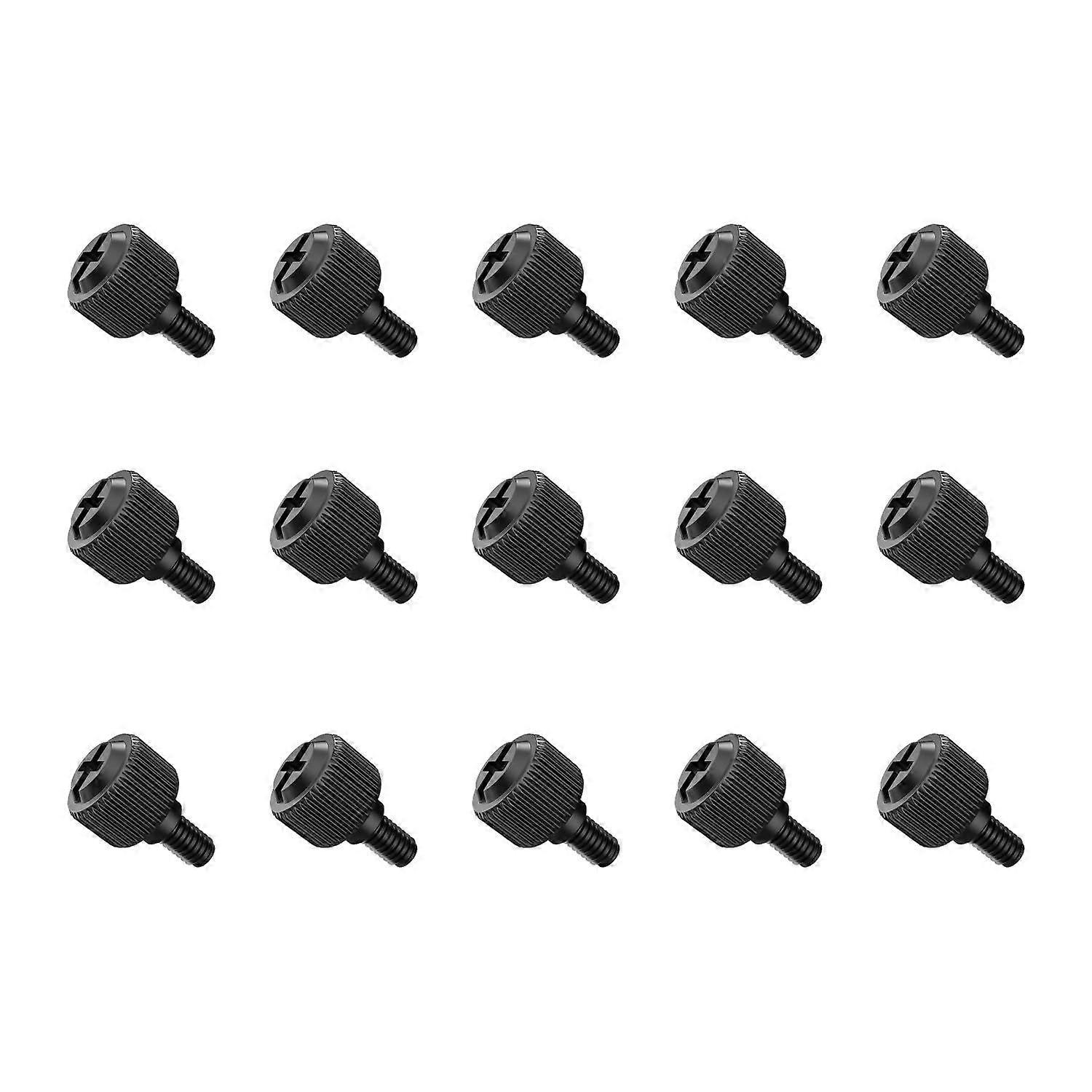 15PCS Black PC Thumb Screws, 6-32 Thread PC Computer Case Screws, for Computer PC Case Pow