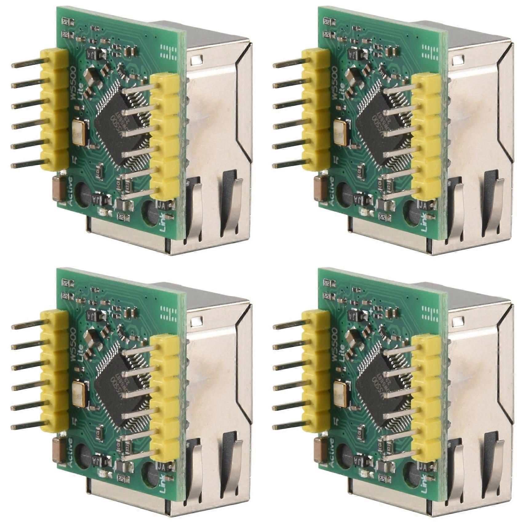 4X W5500 Ethernet Network Module SPI Interface Ethernet/TCP/IP Protocol Compatible WIZ820Io