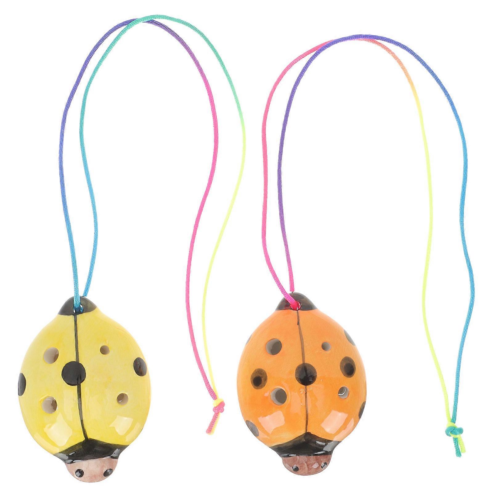 Assorted Color Ceramic Ocarina Instrument for Performance 8Pcs Wind Instrument